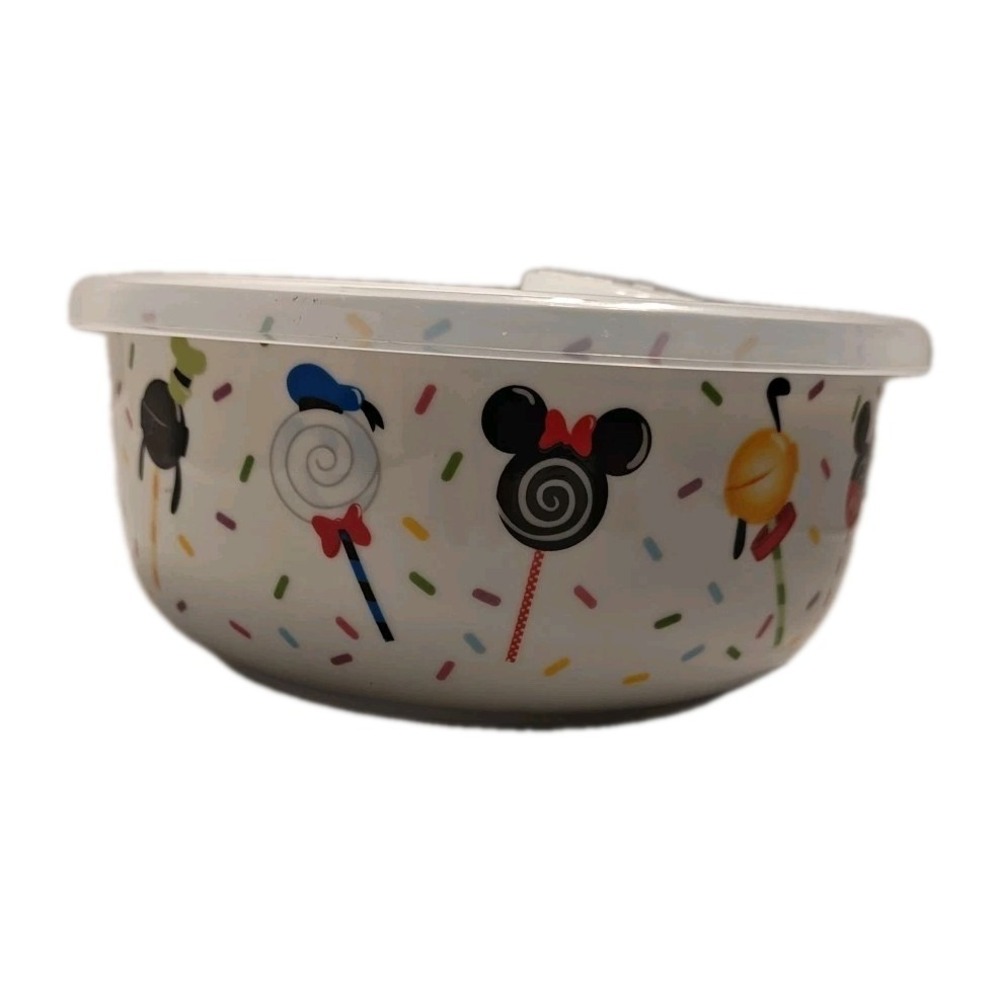 Disney Mickey Mouse Friends Lollipop Sprinkles Ceramic Storage Bowl with Lid